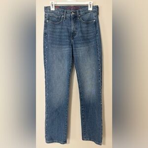 Lucky Brand‎ Zoe High Rise Straight Studded Jeans